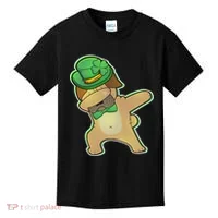 St. Patrick's Day Dabbing Pug Kids T-Shirt thumb 0