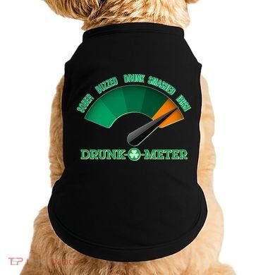 St. Patrick's Day Drunk O Meter Doggie Tank