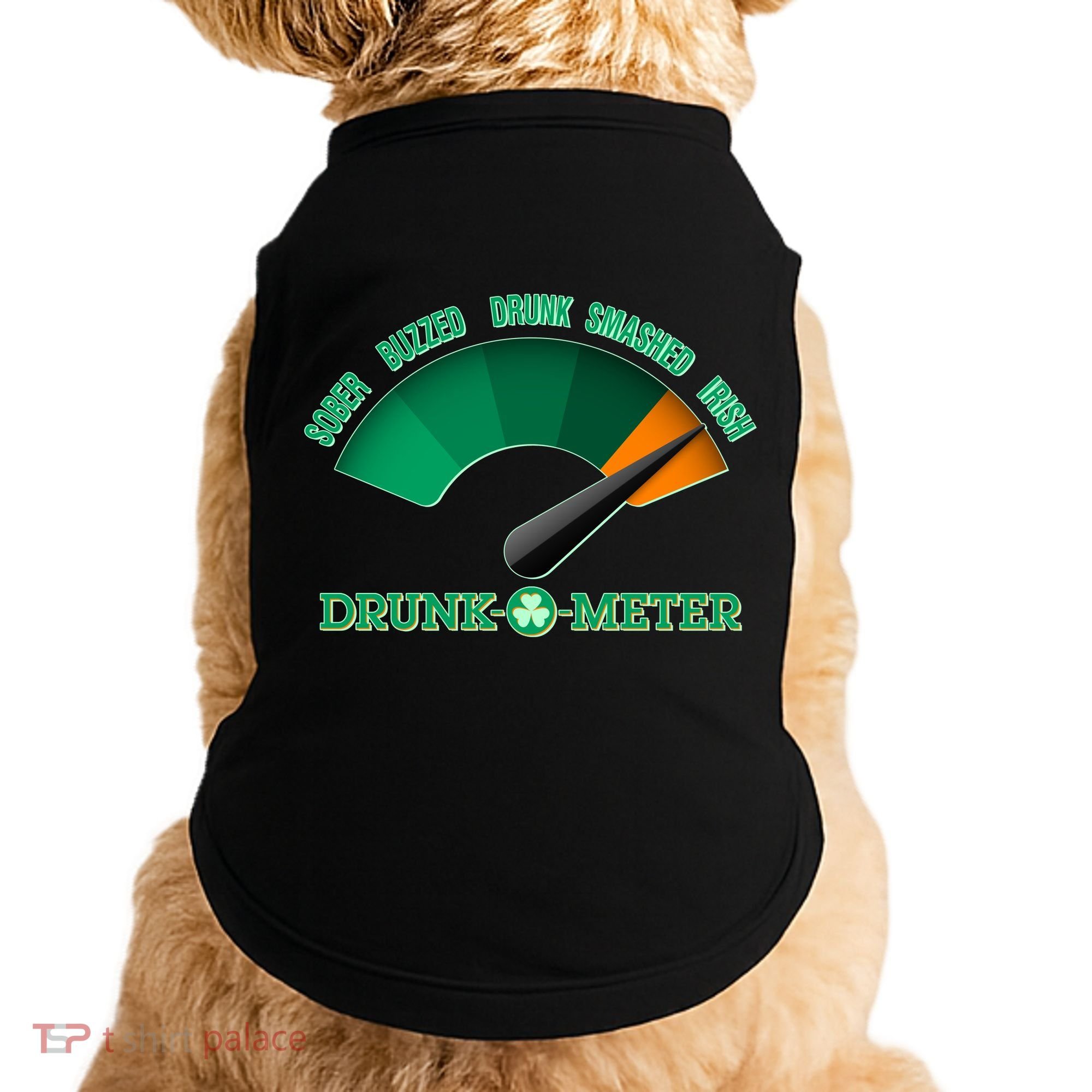 St. Patrick's Day Drunk O Meter Doggie Tank