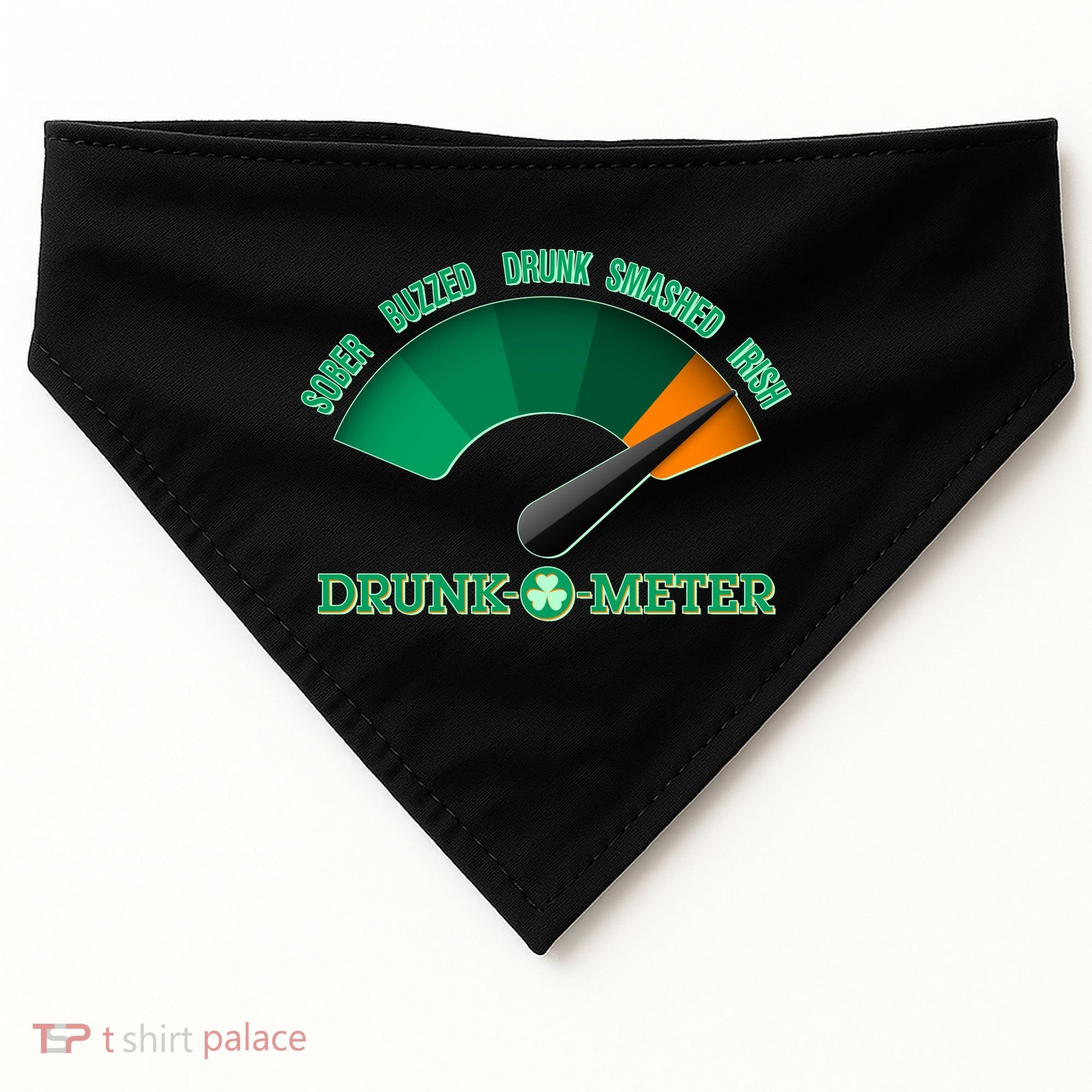 St. Patrick's Day Drunk O Meter USA-Made Doggie Bandana