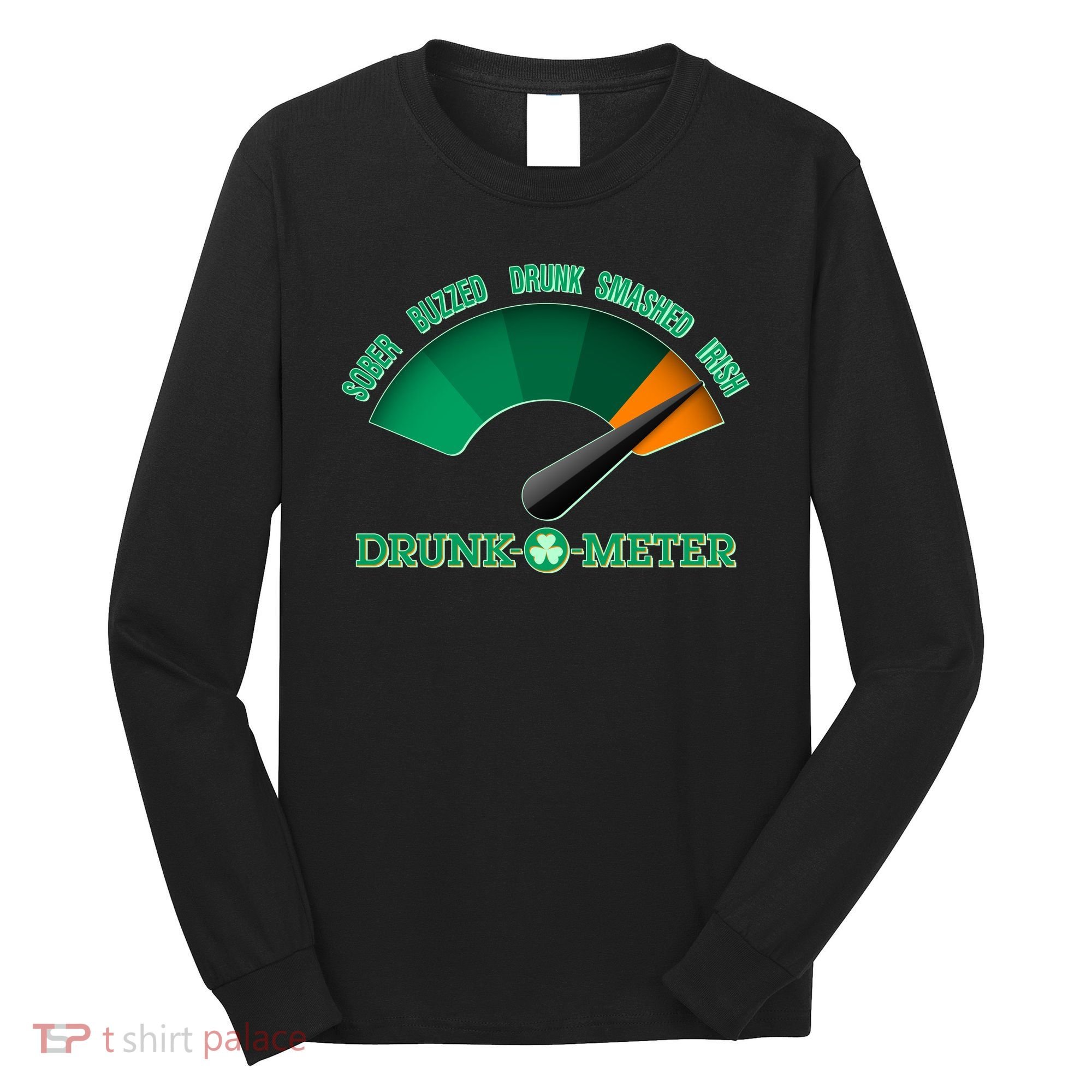 St. Patrick's Day Drunk O Meter Long Sleeve Shirt