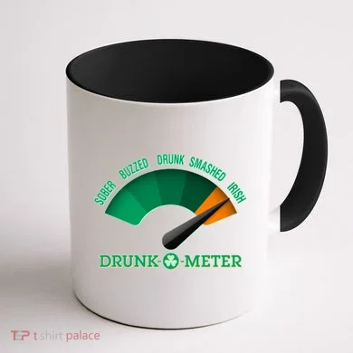 St. Patrick's Day Drunk O Meter Coffee Mug back