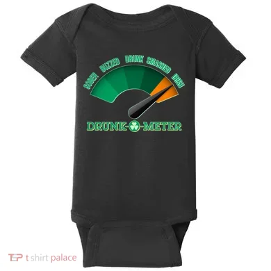 St. Patrick's Day Drunk O Meter Baby Bodysuit