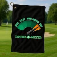 St. Patrick's Day Drunk O Meter Golf Towel thumb 1