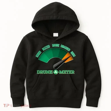 St. Patrick's Day Drunk O Meter Kids Hoodie