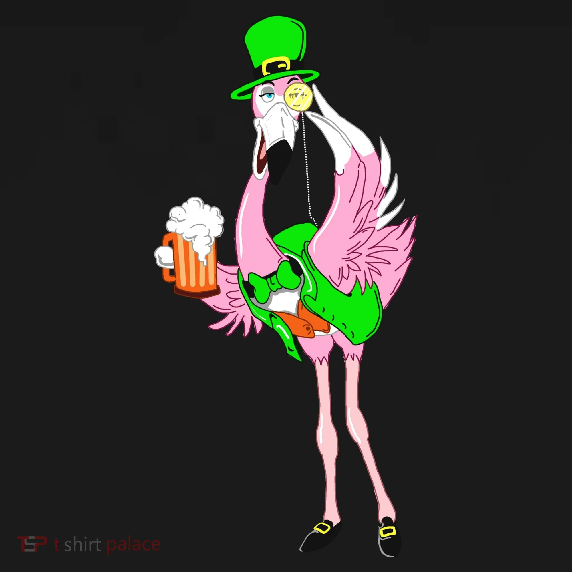 St. Patrick's Day Flamingo Doggie Tank