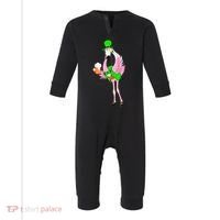 St. Patrick's Day Flamingo Infant Fleece One Piece thumb 0