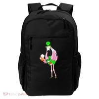 St. Patrick's Day Flamingo Backpack thumb 0