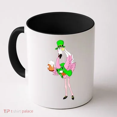 St. Patrick's Day Flamingo Coffee Mug