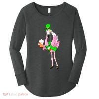 St. Patrick's Day Flamingo Women's Perfect Tri Tunic Long Sleeve Shirt thumb 0