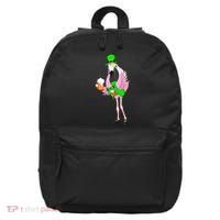 St. Patrick's Day Flamingo 16 in Basic Backpack thumb 0