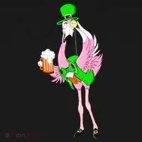 St. Patrick's Day Flamingo Baby Bodysuit thumb 2