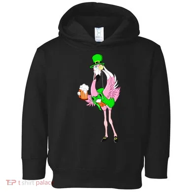 St. Patrick's Day Flamingo Toddler Hoodie