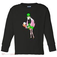 St. Patrick's Day Flamingo Toddler Long Sleeve Shirt thumb 0