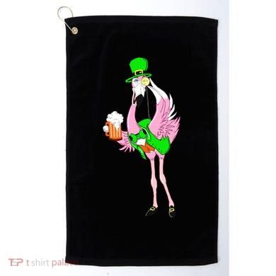 St. Patrick's Day Flamingo Golf Towel