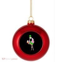 St. Patrick's Day Flamingo Plastic Christmas Ball Ornament thumb 0