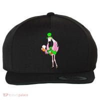 St. Patrick's Day Flamingo Wool Snapback Cap thumb 0