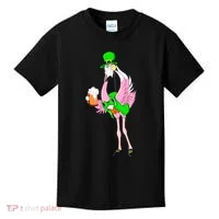 St. Patrick's Day Flamingo Kids T-Shirt thumb 0