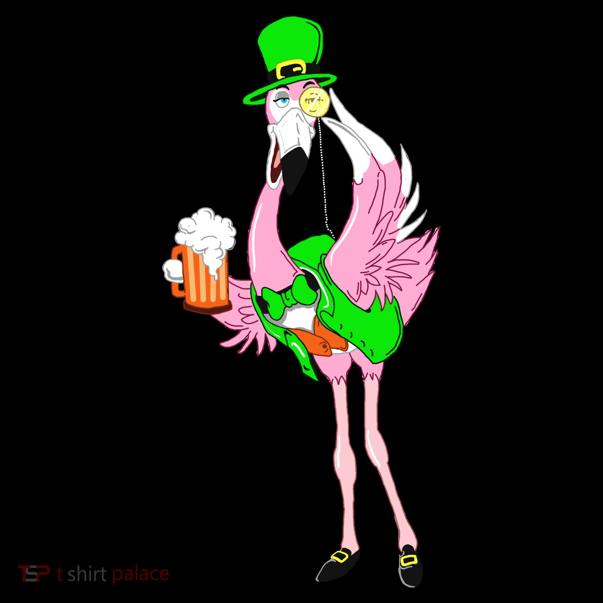 St. Patrick's Day Flamingo Kids T-Shirt