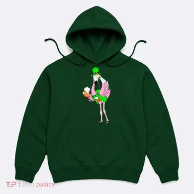 St. Patrick's Day Flamingo Hoodie