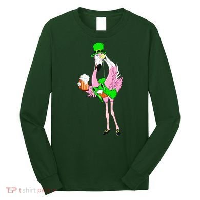 St. Patrick's Day Flamingo Long Sleeve Shirt