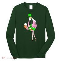 St. Patrick's Day Flamingo Long Sleeve Shirt thumb 0