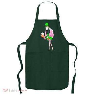 St. Patrick's Day Flamingo Apron