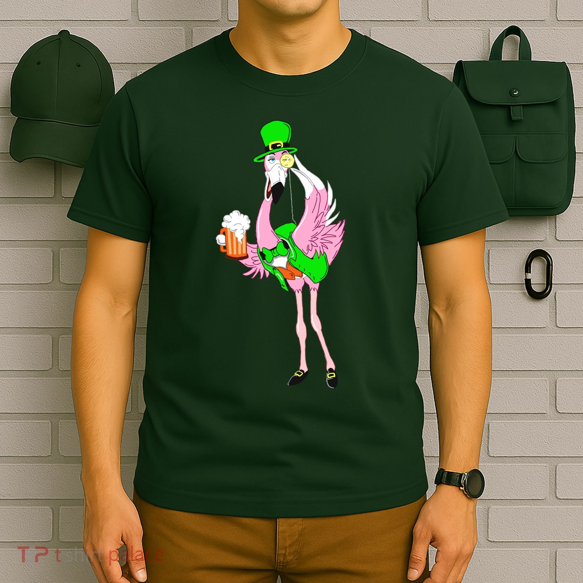 St. Patrick's Day Flamingo T-Shirt