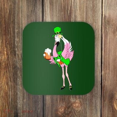 St. Patrick's Day Flamingo Coaster