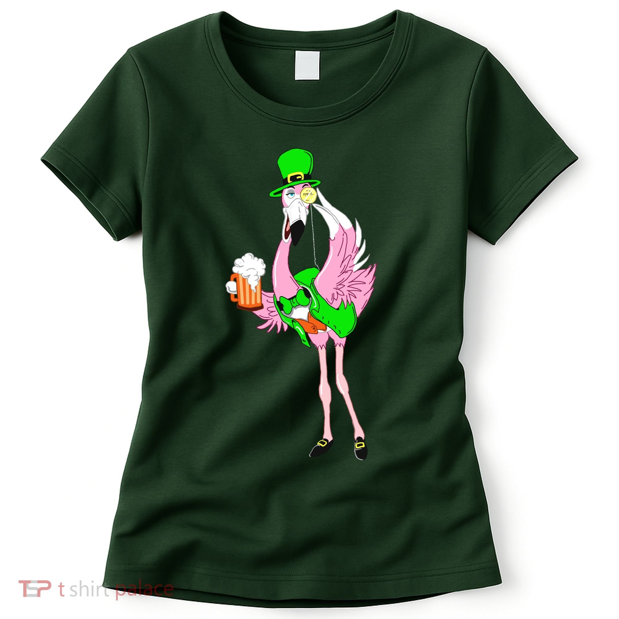 St. Patrick's Day Flamingo Women's T-Shirt