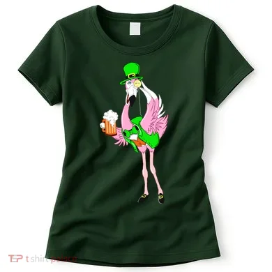 St. Patrick's Day Flamingo Women's T-Shirt