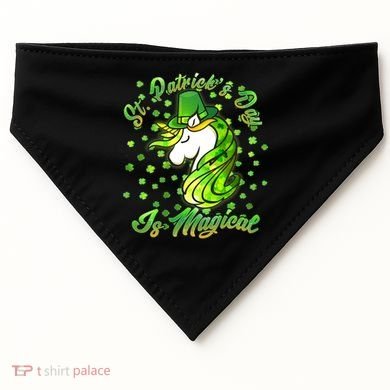 St. Patrick's Day Is Magical USA-Made Doggie Bandana