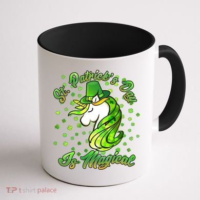St. Patrick's Day Is Magical Coffee Mug back