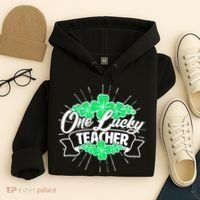 St. Patrick's Day One Lucky Teacher Hoodie thumb 4