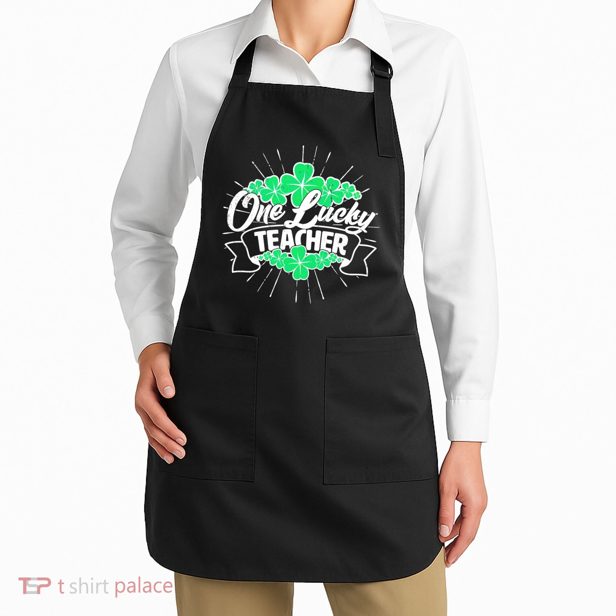 St. Patrick's Day One Lucky Teacher Apron