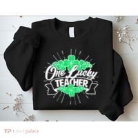 St. Patrick's Day One Lucky Teacher Sweatshirt thumb 2