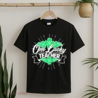 St. Patrick's Day One Lucky Teacher T-Shirt thumb 2