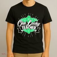 St. Patrick's Day One Lucky Teacher T-Shirt thumb 3