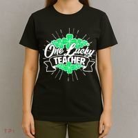 St. Patrick's Day One Lucky Teacher T-Shirt thumb 4