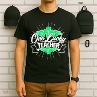 St. Patrick's Day One Lucky Teacher T-Shirt thumb 6