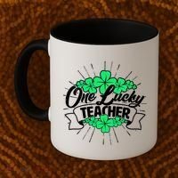 St. Patrick's Day One Lucky Teacher Coffee Mug thumb 2