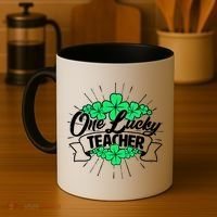 St. Patrick's Day One Lucky Teacher Coffee Mug thumb 4