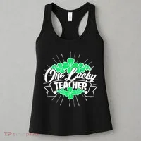 St. Patrick's Day One Lucky Teacher Women's Tank Top thumb 3