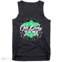St. Patrick's Day One Lucky Teacher Tank Top thumb 0