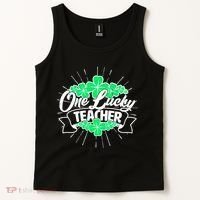 St. Patrick's Day One Lucky Teacher Tank Top thumb 2