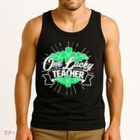 St. Patrick's Day One Lucky Teacher Tank Top thumb 3