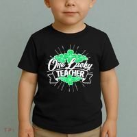 St. Patrick's Day One Lucky Teacher Toddler T-Shirt thumb 2