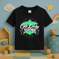 St. Patrick's Day One Lucky Teacher Toddler T-Shirt thumb 3