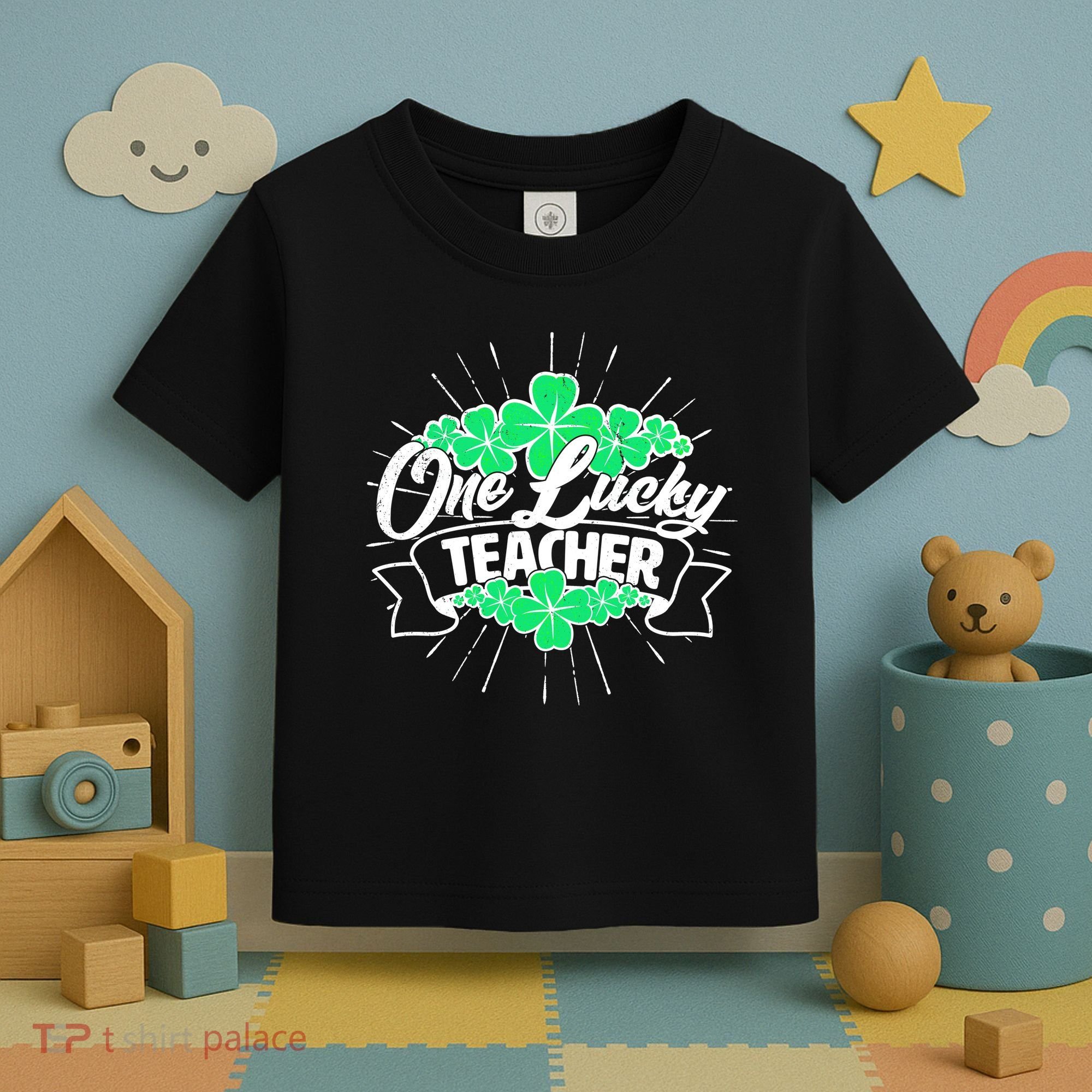 St. Patrick's Day One Lucky Teacher Toddler T-Shirt