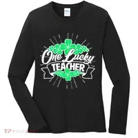 St. Patrick's Day One Lucky Teacher Women's Long Sleeve Shirt thumb 0